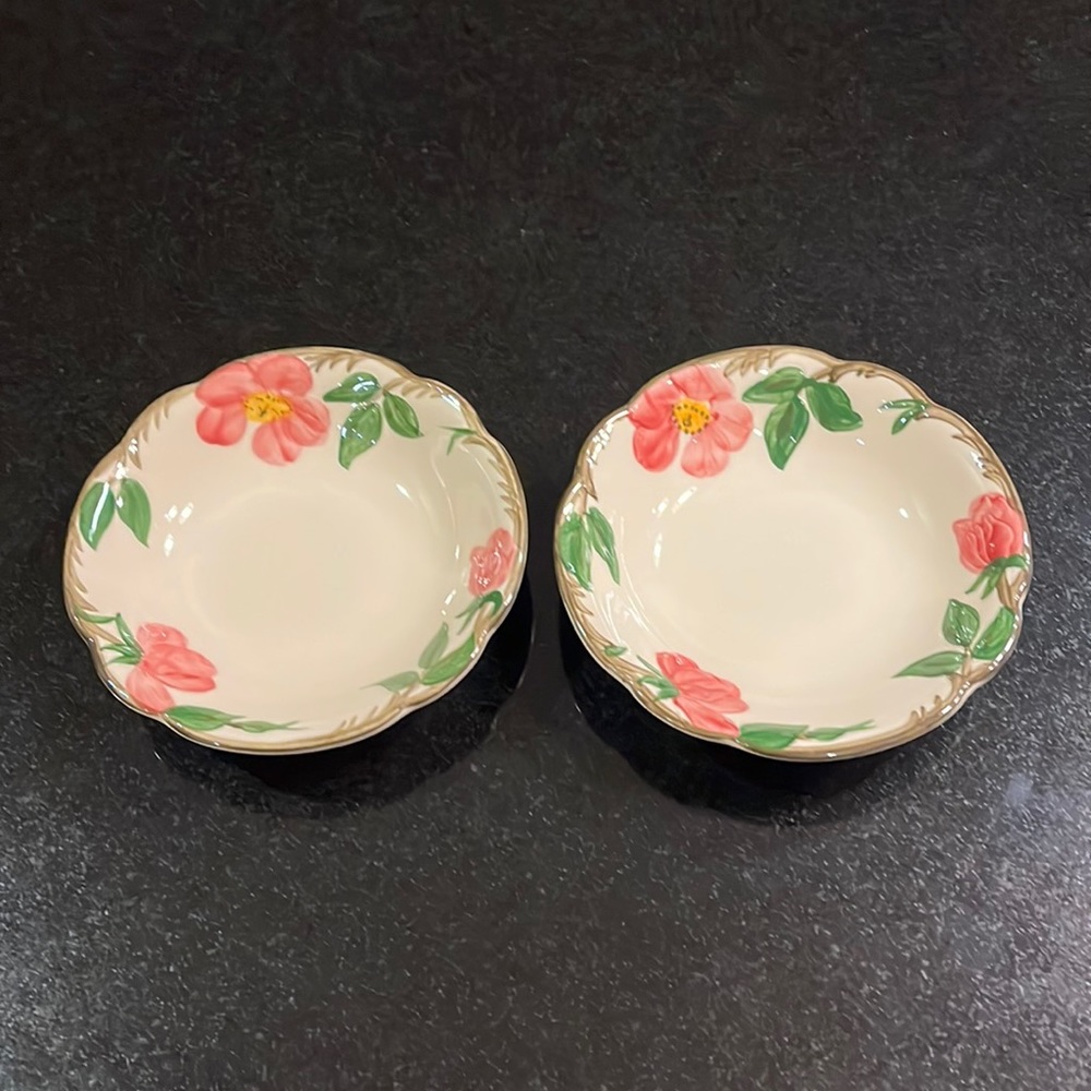5 1/4"  Fruit / Dessert Bowls - Franciscan Desert Rose - Set of 2